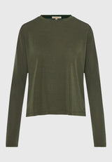 Tricou cu guler rotund și mânecă lungă