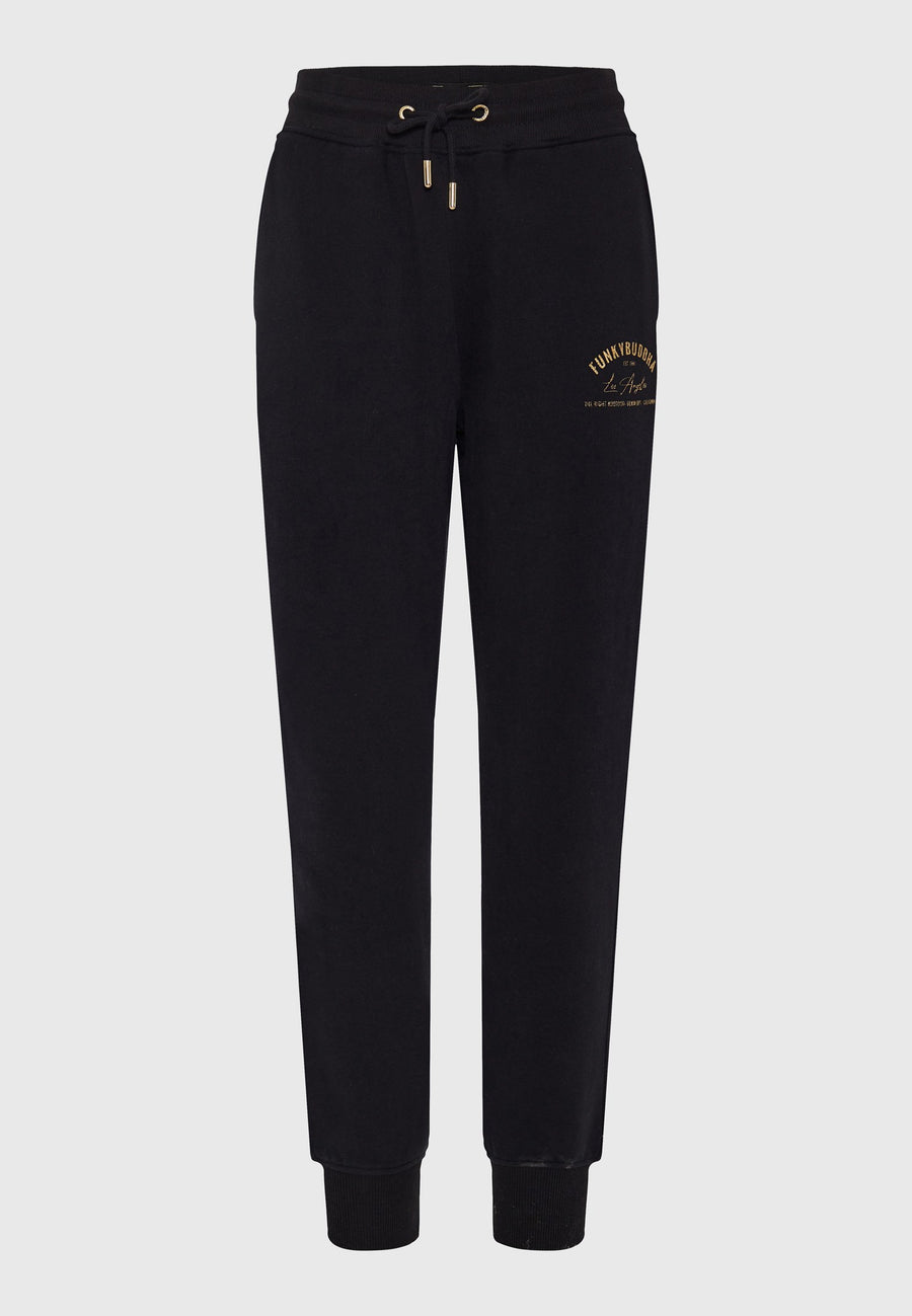 Pantaloni jogger de damă cu imprimeu pe coapsă