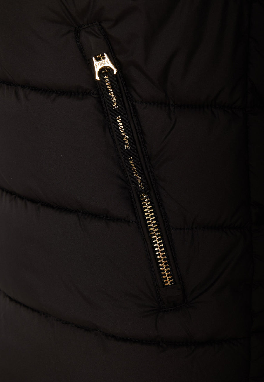 Jachetă matlasată cu blană detașabilă