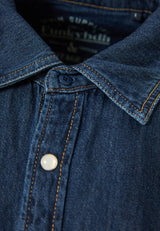 Cămașă bărbătească din denim cu buzunare la piept