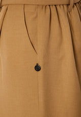 Pantaloni casual pentru femei cu pliuri