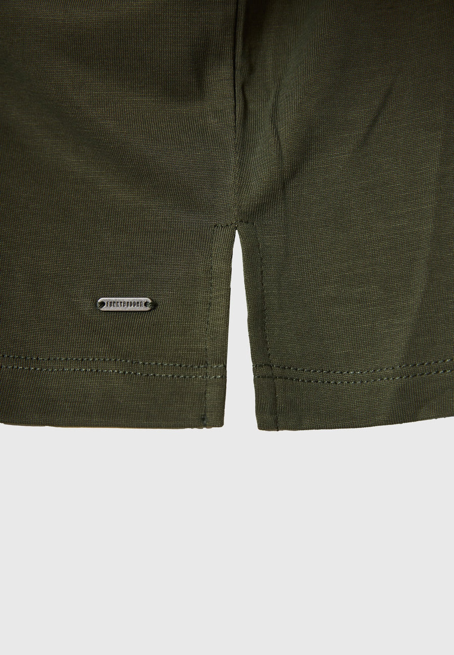 Tricou cu guler rotund și mânecă lungă