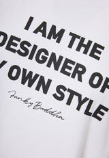 Tricou cu imprimeu artistic pe piept