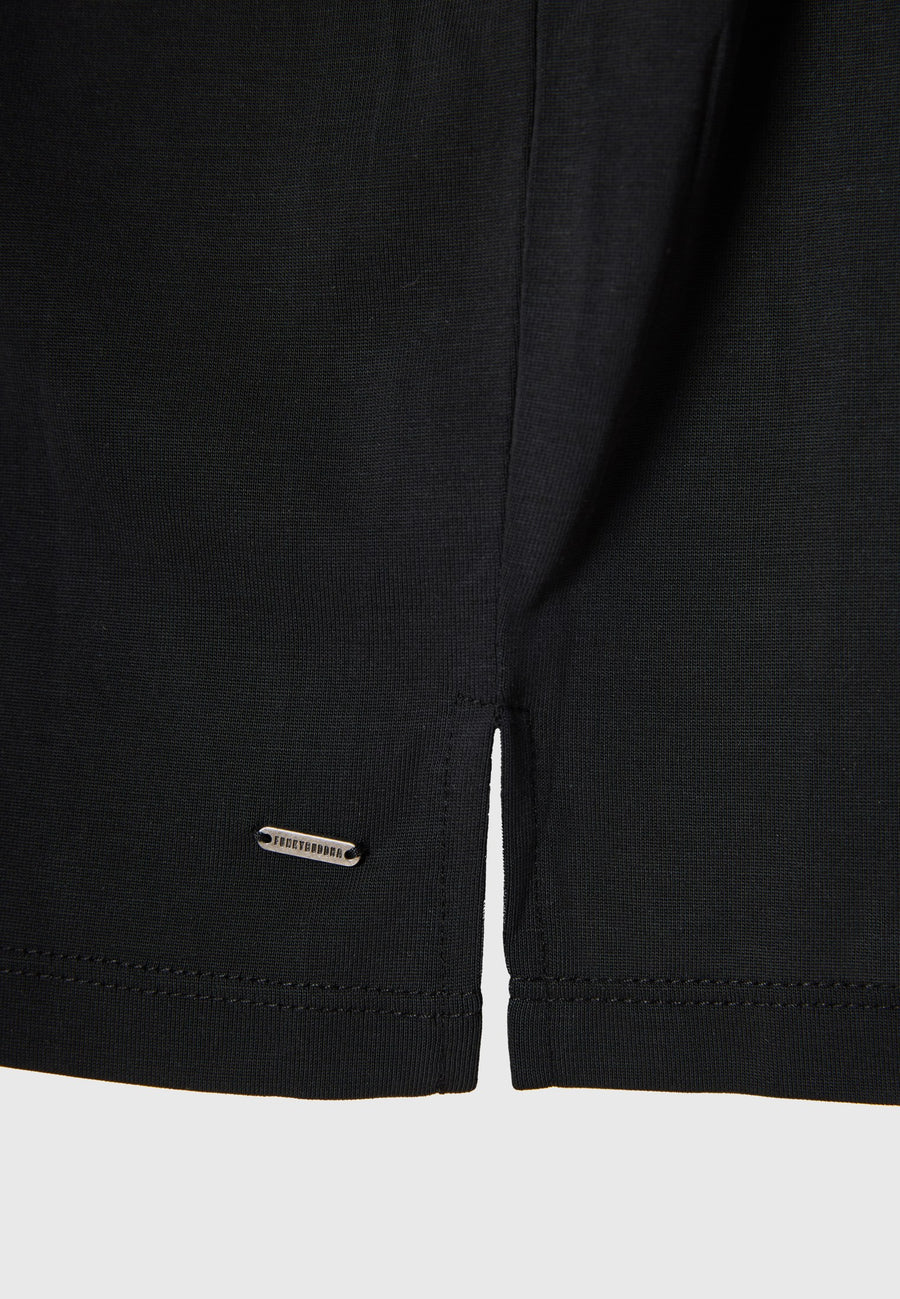 Tricou cu guler rotund și mânecă lungă