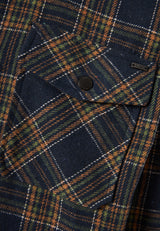 Cămașă overshirt din flanel cu carouri și buzunare