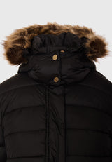 Jachetă matlasată cu blană detașabilă