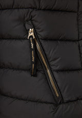 Jachetă matlasată tip puffer cu blană detașabilă