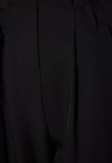 Pantaloni casual pentru femei cu pliuri