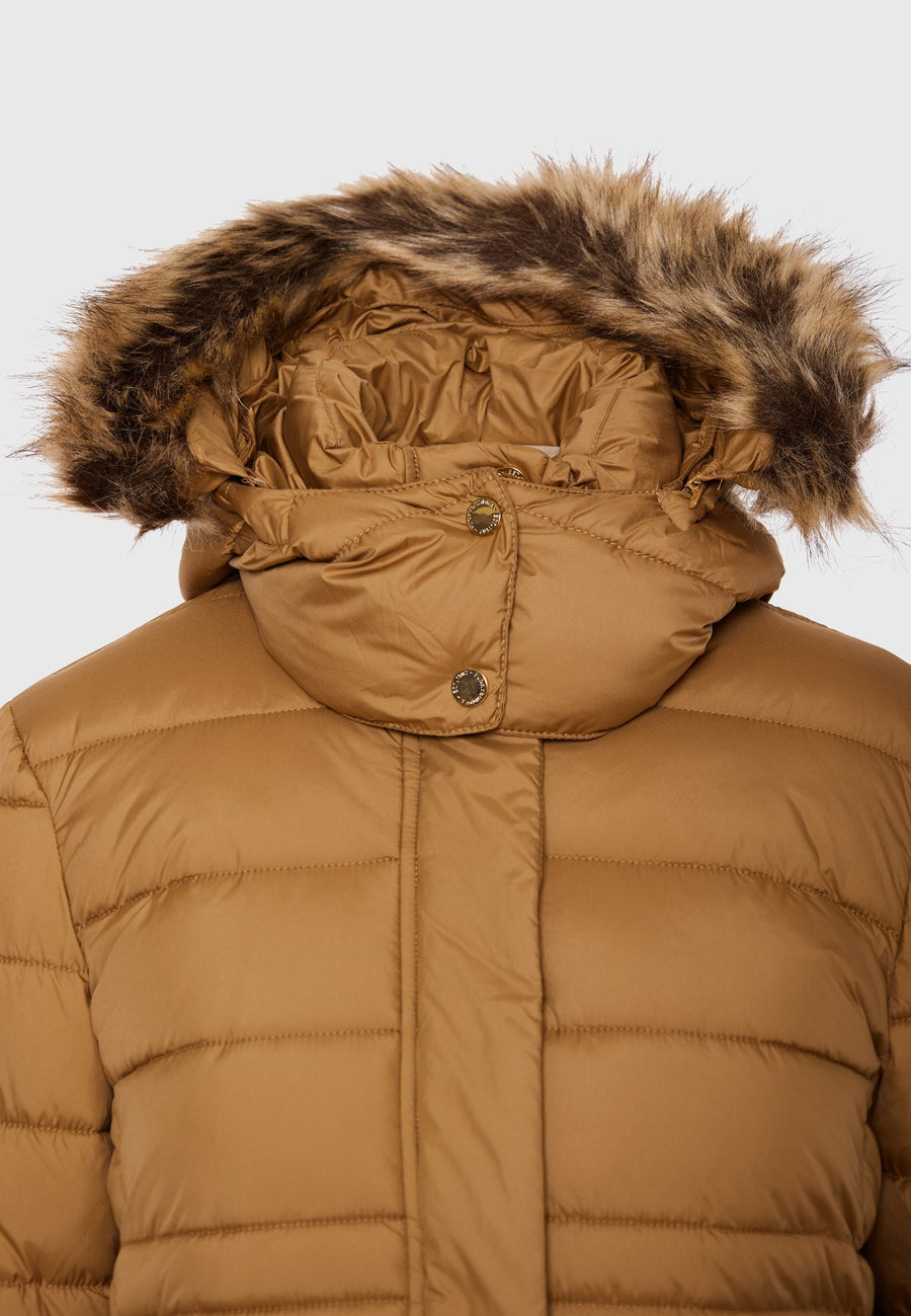 Jachetă matlasată cu blană detașabilă