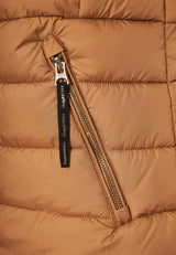 Jachetă matlasată tip puffer cu blană detașabilă