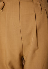 Pantaloni casual pentru femei cu pliuri