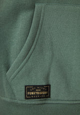 Hanorac cu fermoar și imprimeu pe piept