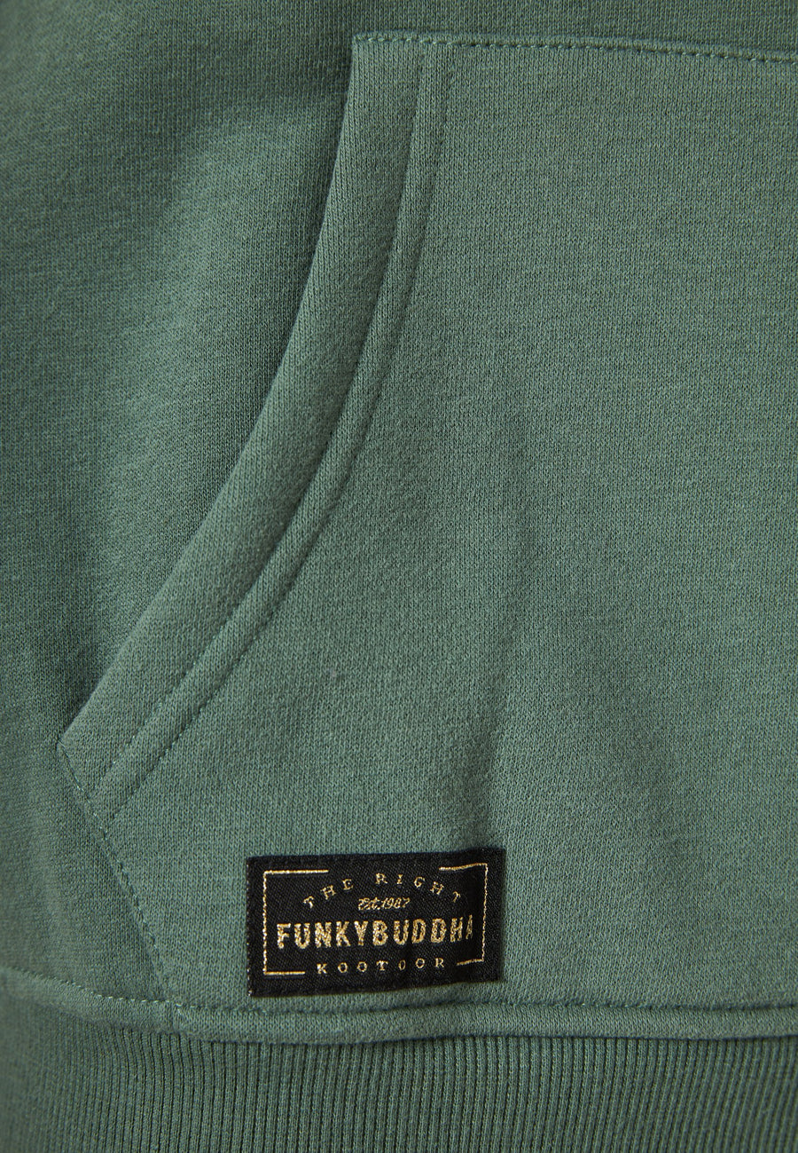 Hanorac cu fermoar și imprimeu pe piept