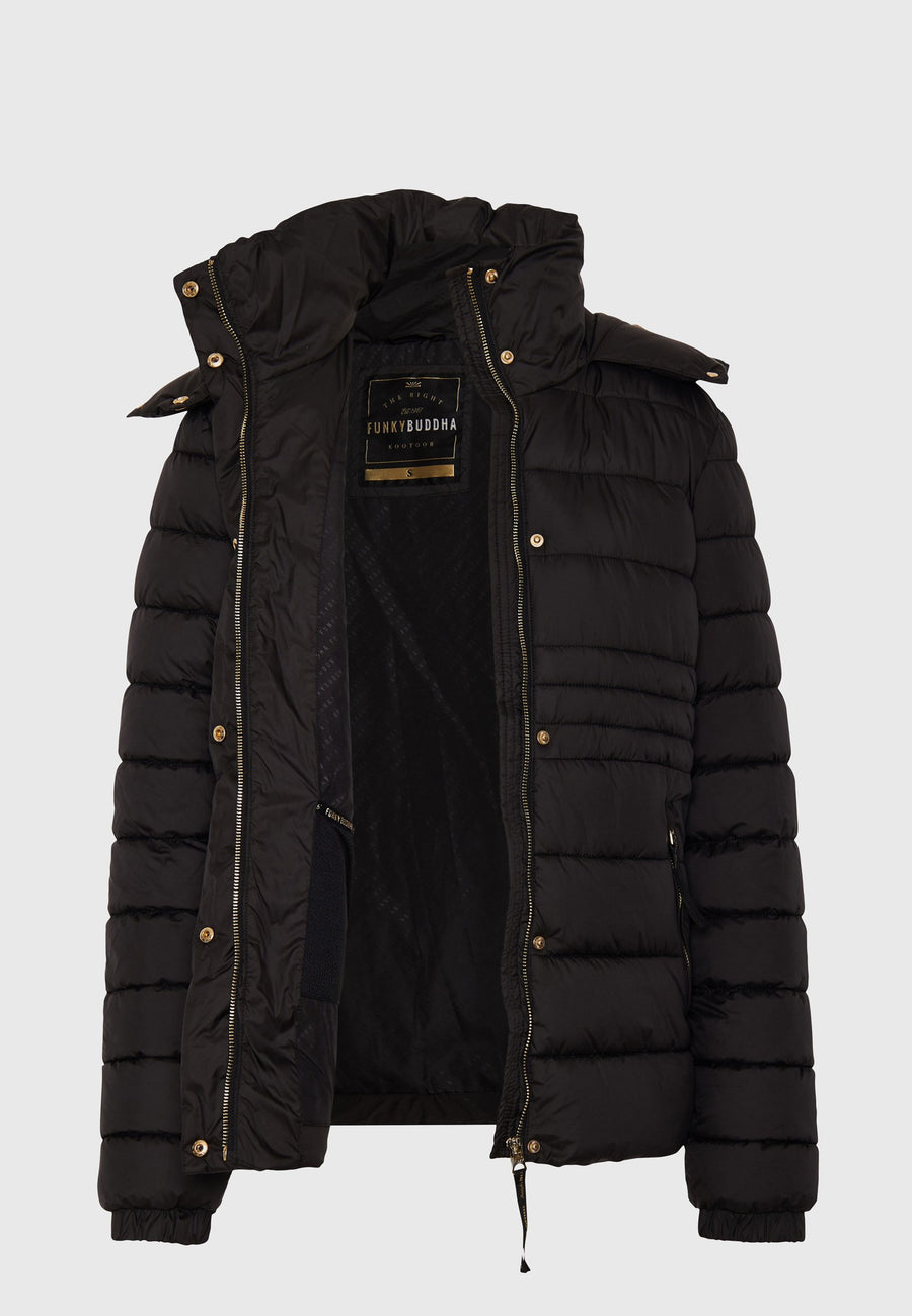 Jachetă matlasată cu blană detașabilă