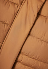 Jachetă matlasată tip puffer cu blană detașabilă