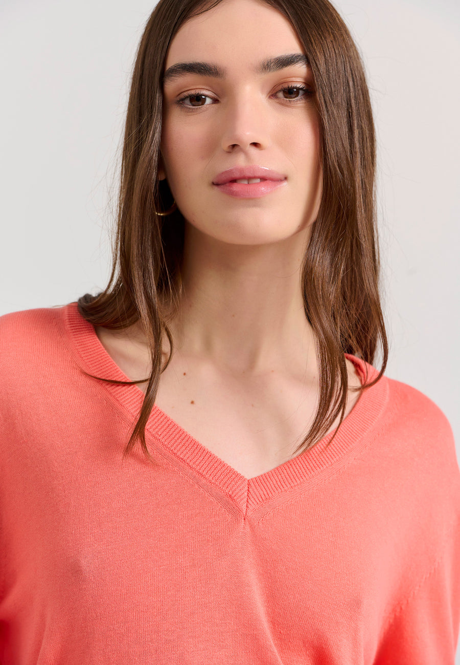Women's linen blend lightweight sweater