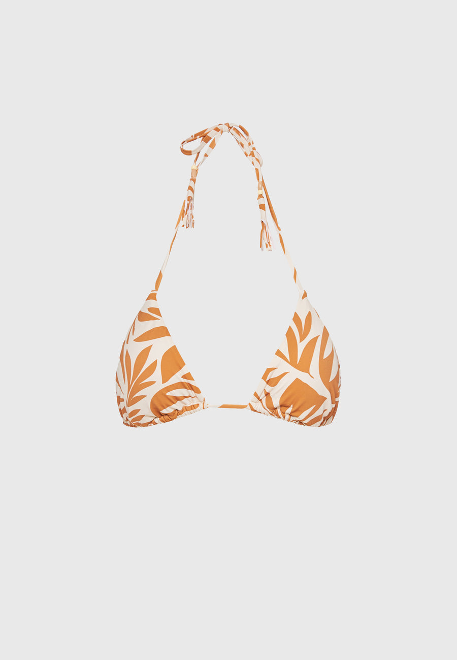 Halter neck all over printed bikini top - Biscotti