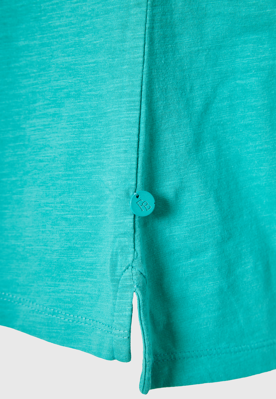 Crew neck women's plain t-shirt - The essentials - Caribbean green