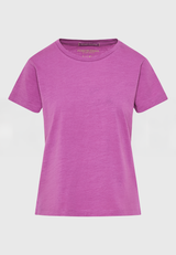 Crew neck women's plain t-shirt - The essentials - Orchid