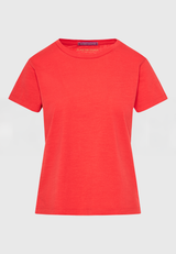 Crew neck women's plain t-shirt - The essentials - Tomato