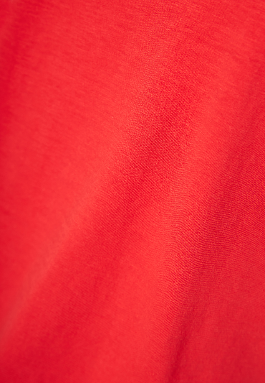 Crew neck women's plain t-shirt - The essentials - Tomato