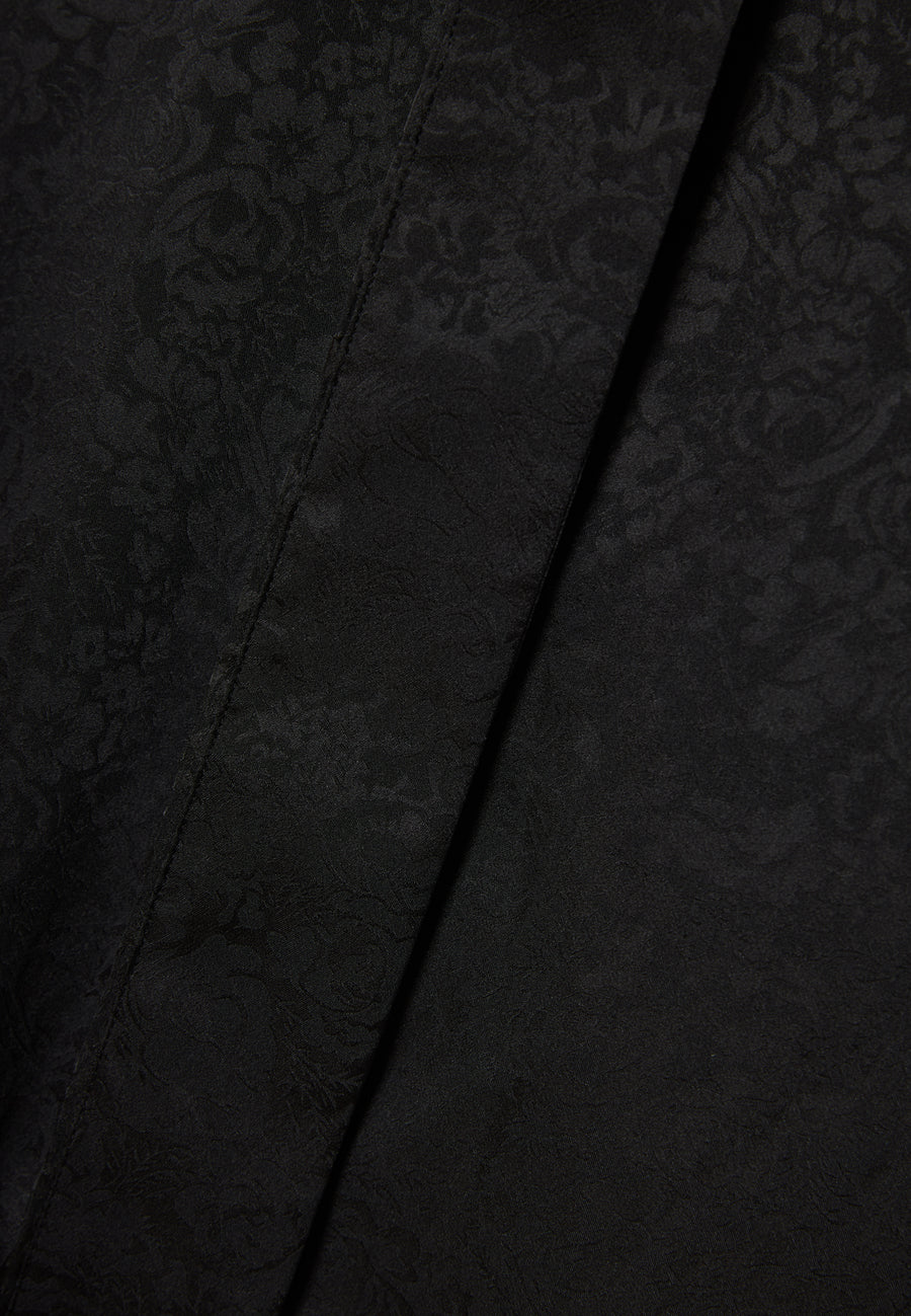 Women's oversized kimono in jacquard weave - Black