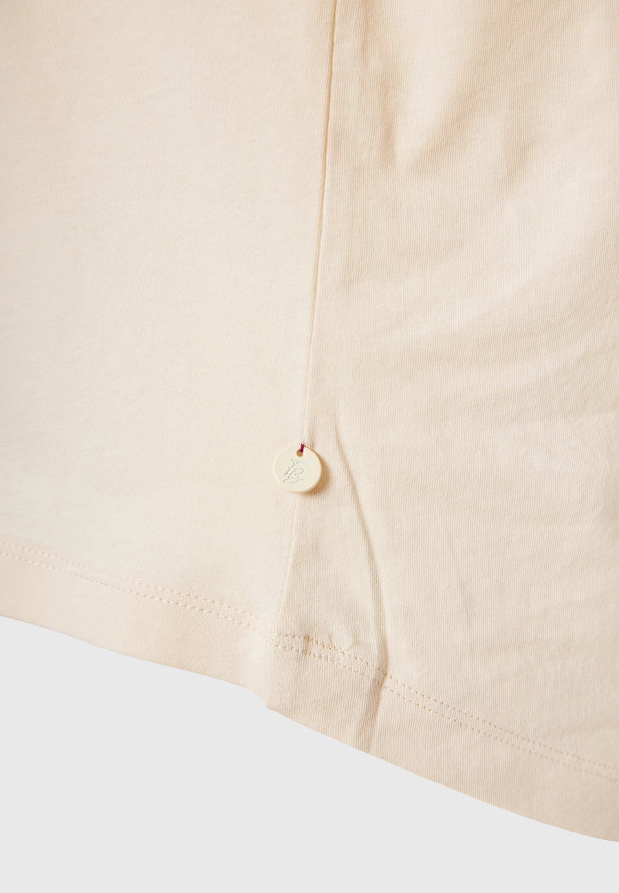 Tricou de damă cu spatele deschis - Chalk