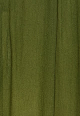 Artificial silk jumpsuit with ruffles - Hunter green