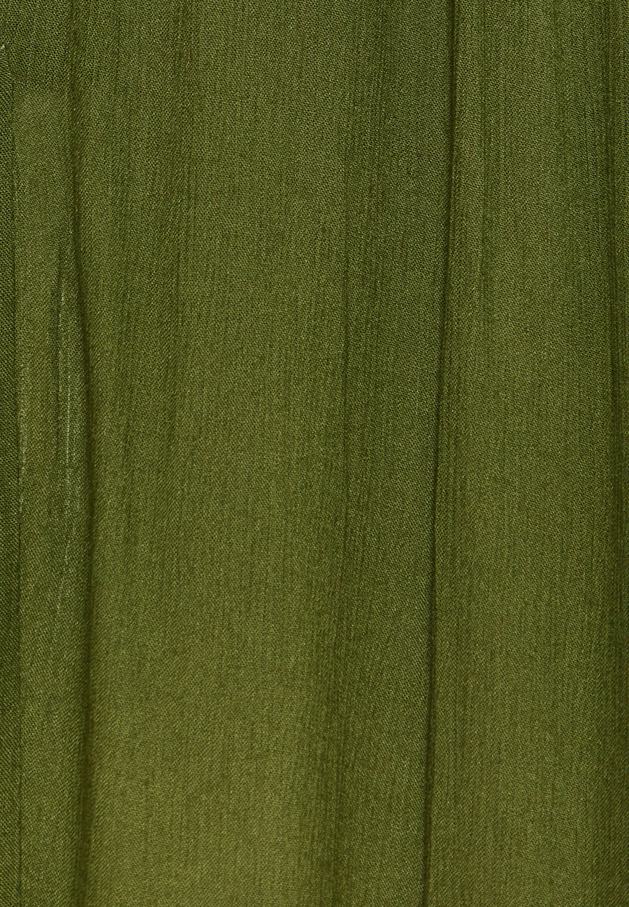Artificial silk jumpsuit with ruffles - Hunter green