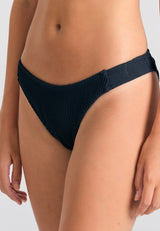 Slip de baie cu textură în relief - Negru
