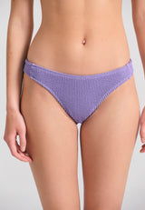 Slip de baie cu textură în relief - Dahlia violet