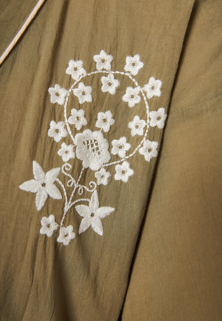 Kimono pentru femei cu broderie și volane - Oregano