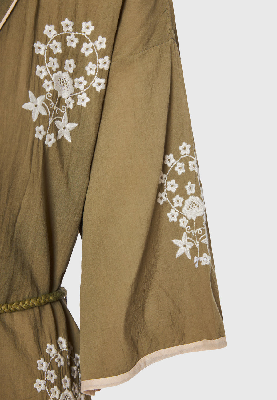 Kimono pentru femei cu broderie și volane - Oregano