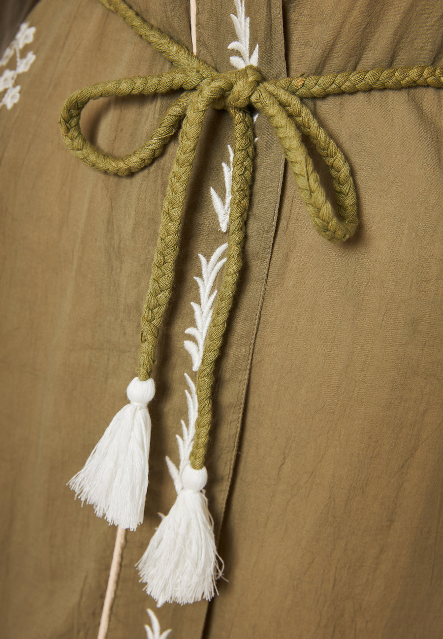 Kimono pentru femei cu broderie și volane - Oregano