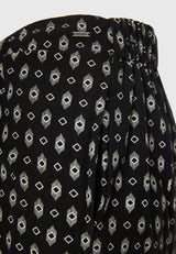 Linen blend shorts with tie waist - Black