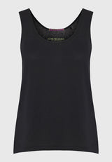 Women's plain tank top - The essentials - Black