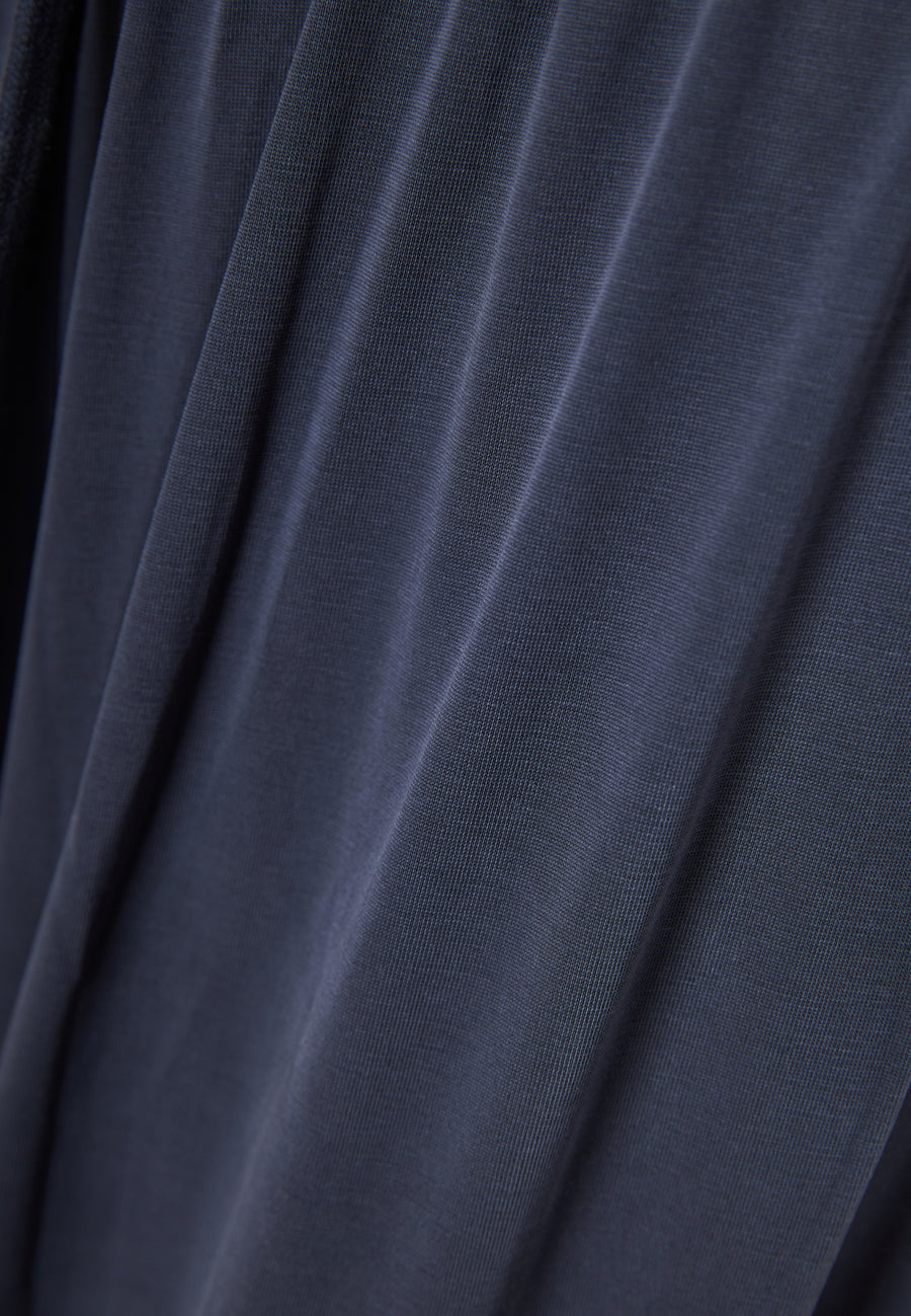 Pantaloni cu croi larg și șnur de strângere - Indigo