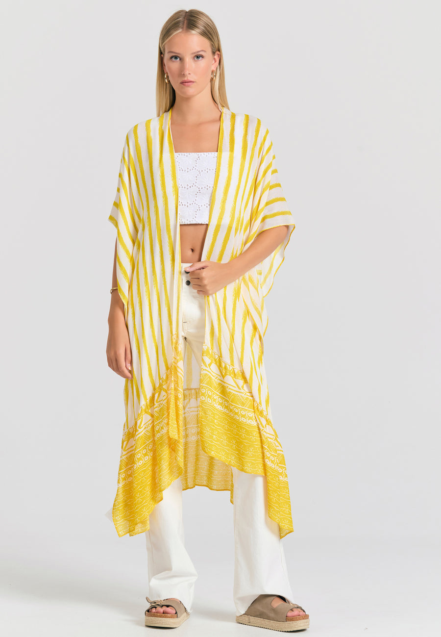 Kimono din viscoză pentru femei - Ananas