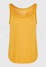 Women's viscose plain color tank top - Mustard