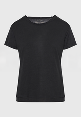 Tricou simplu din viscoză pentru femei - Negru