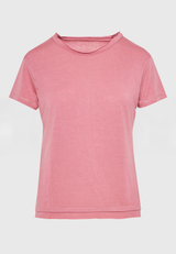 Women's viscose plain t-shirt - Pink
