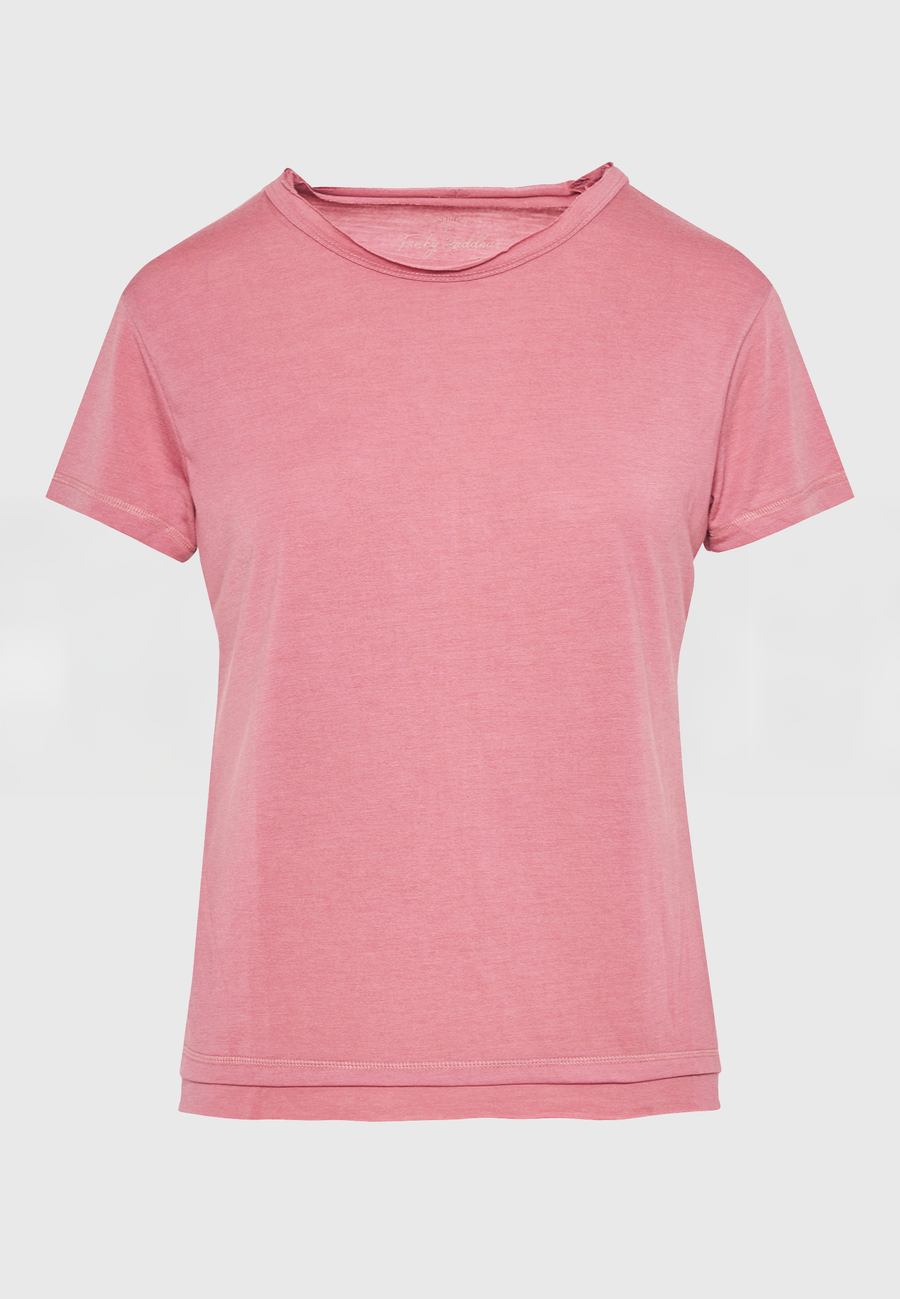 Women's viscose plain t-shirt - Pink