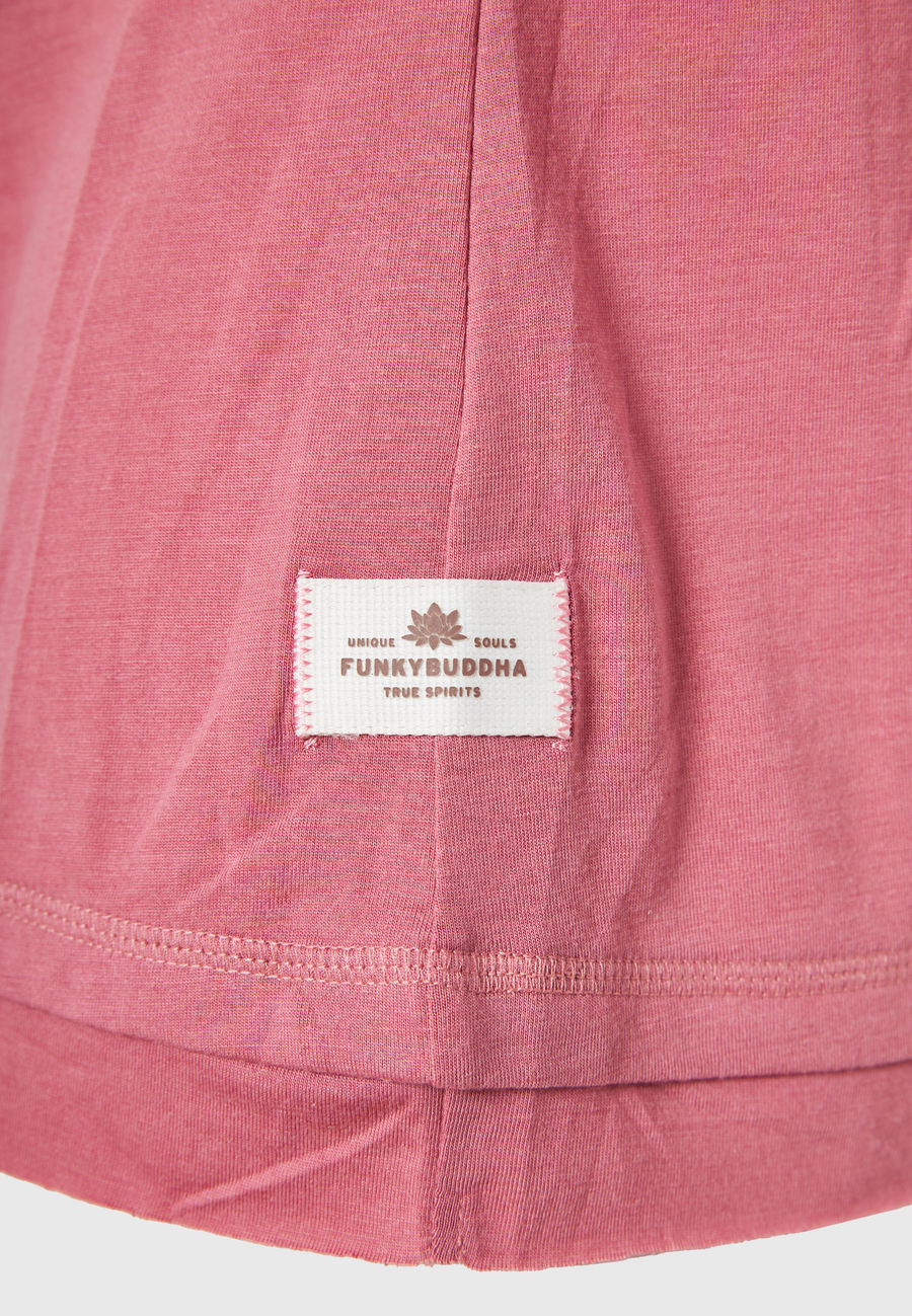 Women's viscose plain t-shirt - Pink