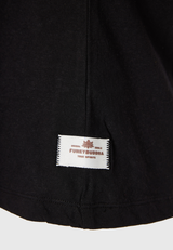 Women's linen blend plain t-shirt - Black