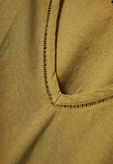 Women's linen blend plain t-shirt - Olive