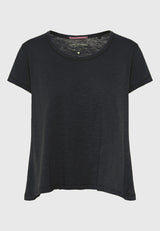 Crew neck women's plain t-shirt - The essentials - Black
