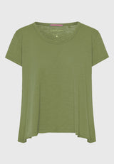 Crew neck women's plain t-shirt - The essentials - Hunter green