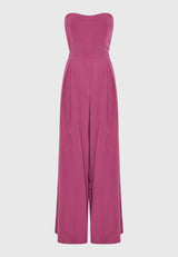 Jumpsuit with bow on the back - Sangria