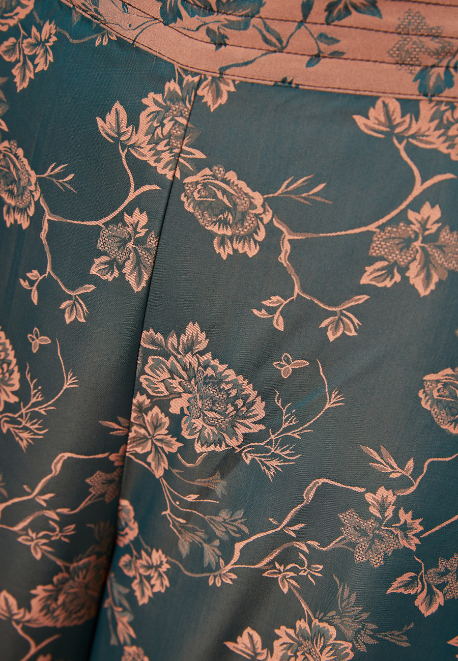 Wide leg all over printed pants - Smoke blue