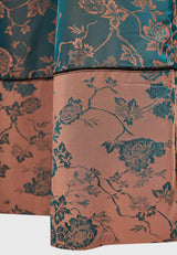 Wide leg all over printed pants - Smoke blue